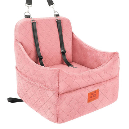 Hunde-Autositz gepolstert – Rosa, für kleine/mittelgroße Hunde