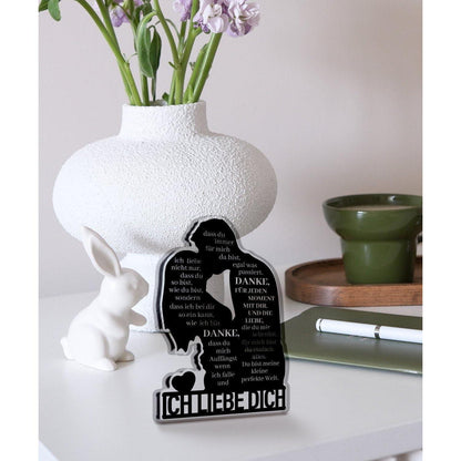 Acrylschild "Ich liebe dich" – Geschenk für Partner