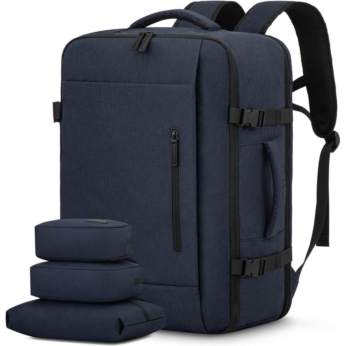 45L Handgepäck Rucksack für Flugreisen, 18 Zoll Laptop, Dunkelblau