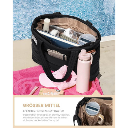 Laptop Handtasche Damen 15,6 Zoll Shopper Grün