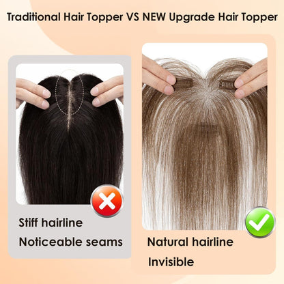 Echthaar Toupets Damen Hellbraun mit Wispy Pony