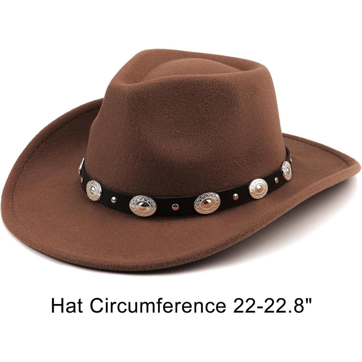 Damen Fedora Hut mit breiter Krempe & Gürtelschnalle