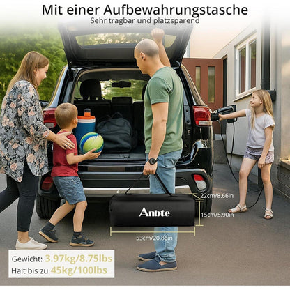 Aluminium Campingtisch 64x40cm, 2 Höhen, mit Netz & Tasche