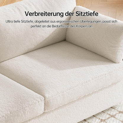 3-Sitzer Stoffsofa Beige – Bequemes Polstersofa für Wohnzimmer