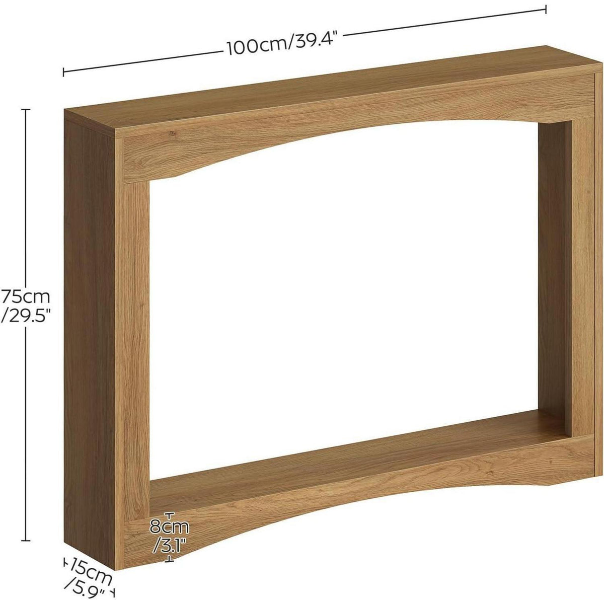 Konsolentisch 100 cm – Vintage Holzoptik für Flur & Wohnzimmer