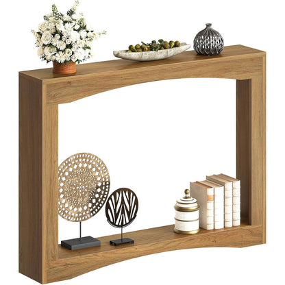 Konsolentisch 100 cm – Vintage Holzoptik für Flur & Wohnzimmer