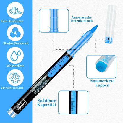 Acrylmarker Set 200 Farben – Pinselspitze für Stein, Holz & mehr