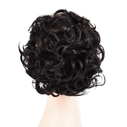 Gelocktes Chignon Haarteil – Schokoladenbraun 4A#