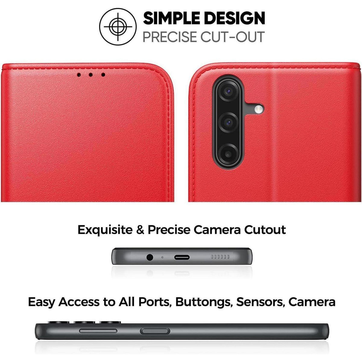 Samsung Galaxy A17 5G Hülle mit Panzerglas, Rot
