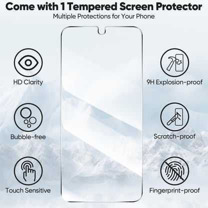 Klapphülle mit Kartenfach & Schutzglas für Samsung Galaxy A17 5G, Leuchtend Blau