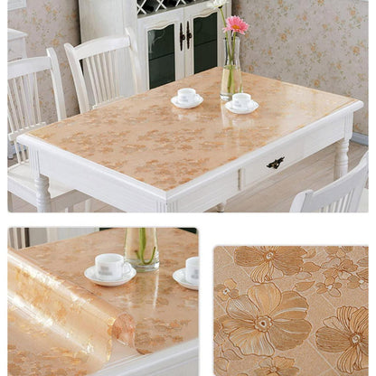 Wasserdichte PVC Tischdecke Gold 90x150cm - Schutzfolie für Tisch