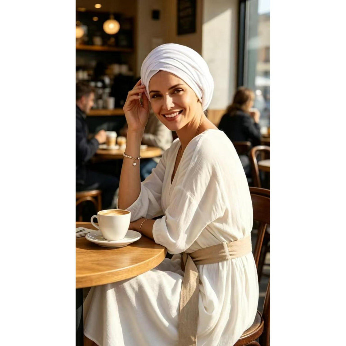 Damen Schal 6er Set Baumwoll-Leinen Musselin Kopftuch Hijab