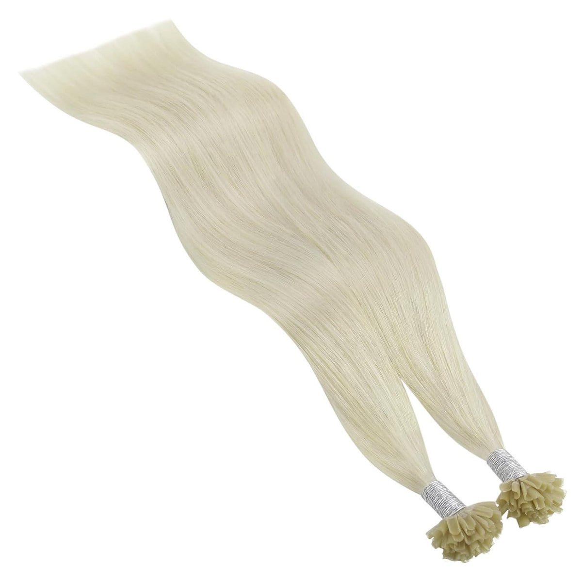 Echthaar Bonding Extensions Platinblond 55cm - U Tip
