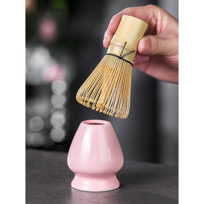 Matcha Set Premium 7-teilig mit Bambus Schneebesen & Rosa Etui
