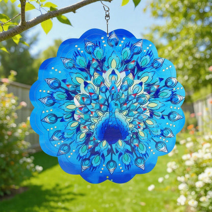 3D Windspiel Pfau – Regenbogen-Dekoration für Garten & Zuhause