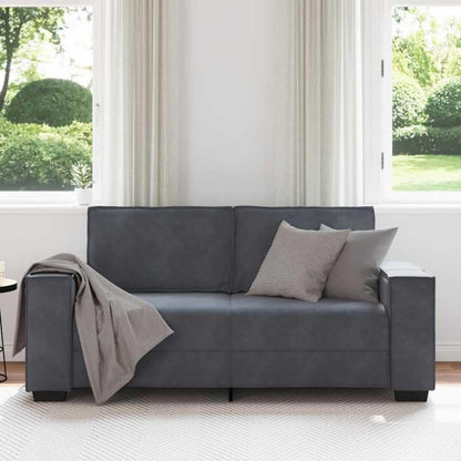 2-Sitzer Sofa Dunkelgrau Samt – Komfortable Polstercouch