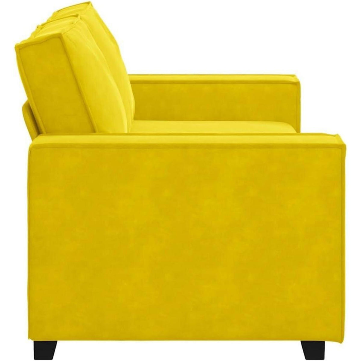 2-Sitzer Sofa Gelb Samt – Komfortable Polstercouch