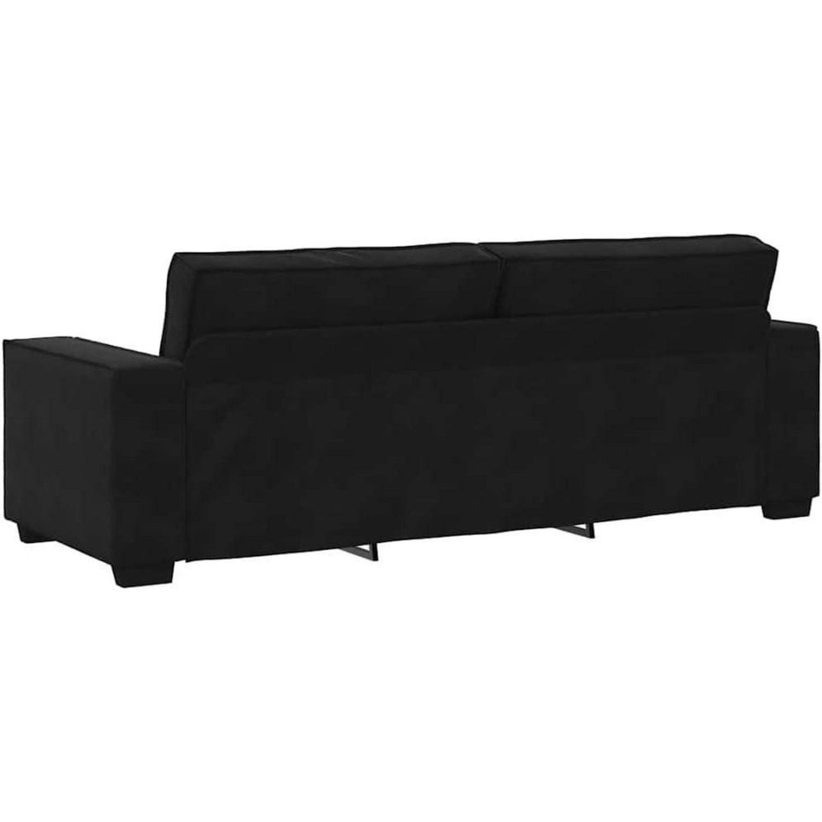 3-Sitzer Sofa Schwarz Samt 180cm – Komfortable Polstercouch