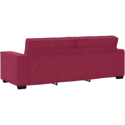 3-Sitzer Sofa Weinrot – Samt Polstercouch 180cm