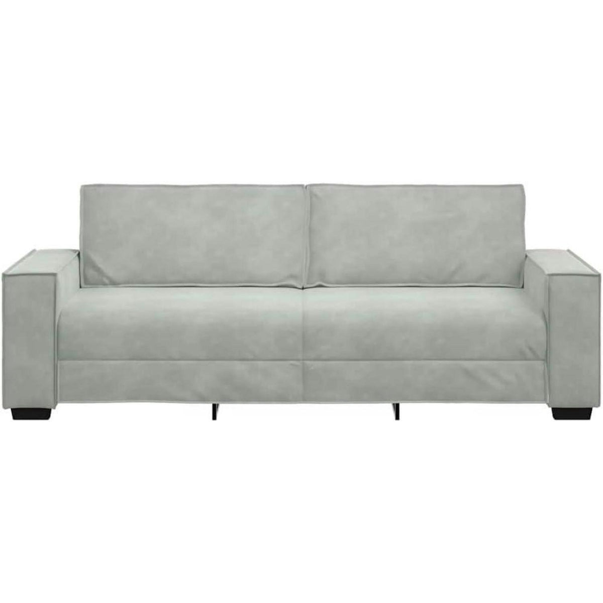 3-Sitzer Sofa Hellgrau Samt 180cm – Komfortable Polstercouch