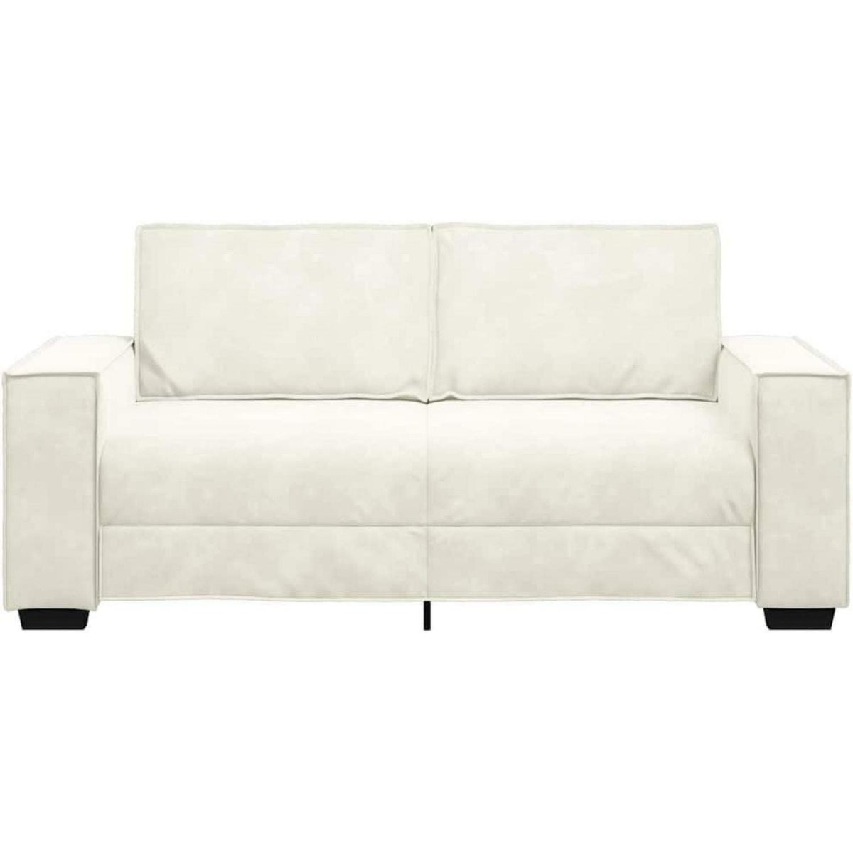 2-Sitzer Sofa Creme Samt – Komfortable Polstercouch