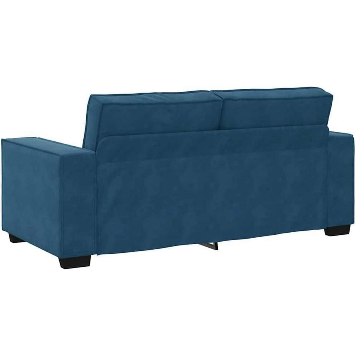 2-Sitzer Sofa Blau, Samt, 140 cm – Komfortable Polstercouch