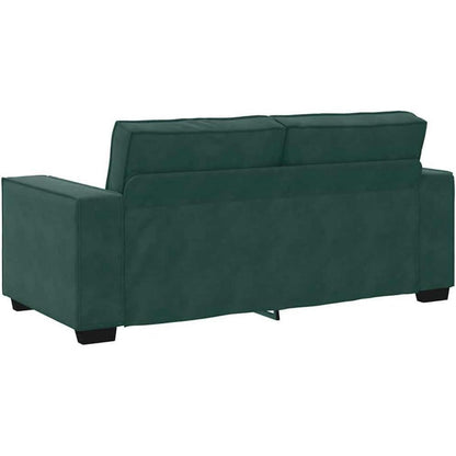 2-Sitzer Sofa Dunkelgrün – Samt Polstercouch 140cm