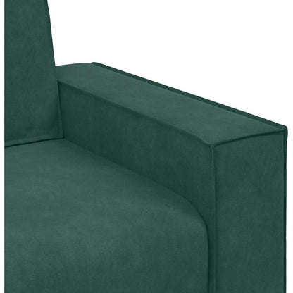 2-Sitzer Sofa Dunkelgrün – Samt Polstercouch 140cm