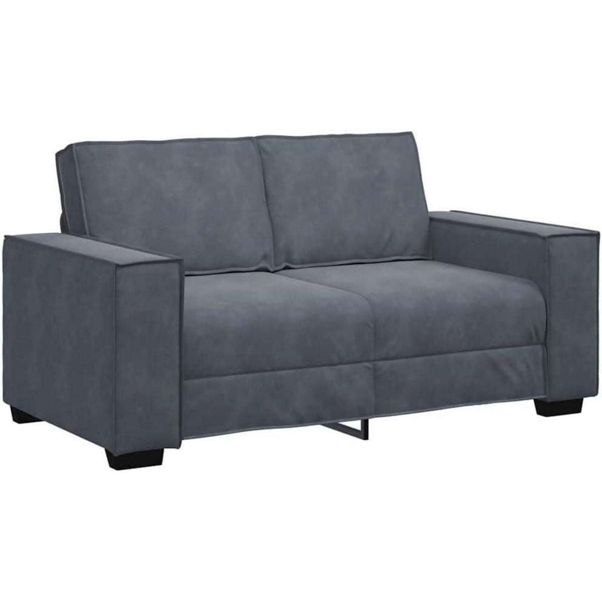2-Sitzer Sofa Dunkelgrau Samt – Komfortable Polstercouch