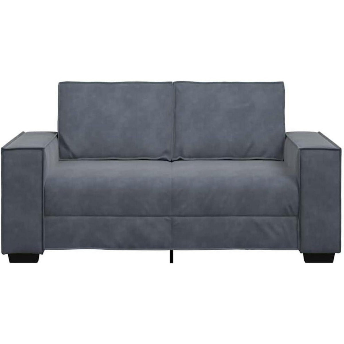 2-Sitzer Sofa Dunkelgrau Samt – Komfortable Polstercouch