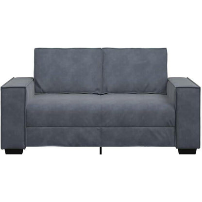 2-Sitzer Sofa Dunkelgrau Samt – Komfortable Polstercouch