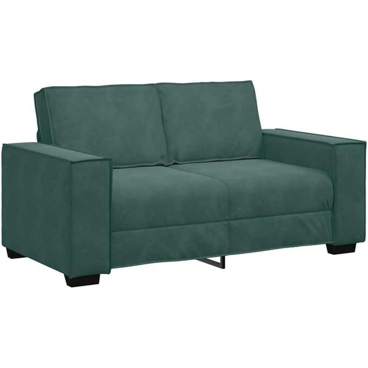 2-Sitzer Sofa Dunkelgrün Samt – Komfortable Polstercouch