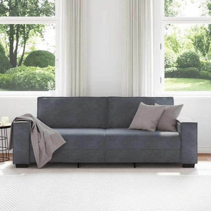 3-Sitzer Sofa Dunkelgrau Samt 180cm – Komfortable Polstercouch