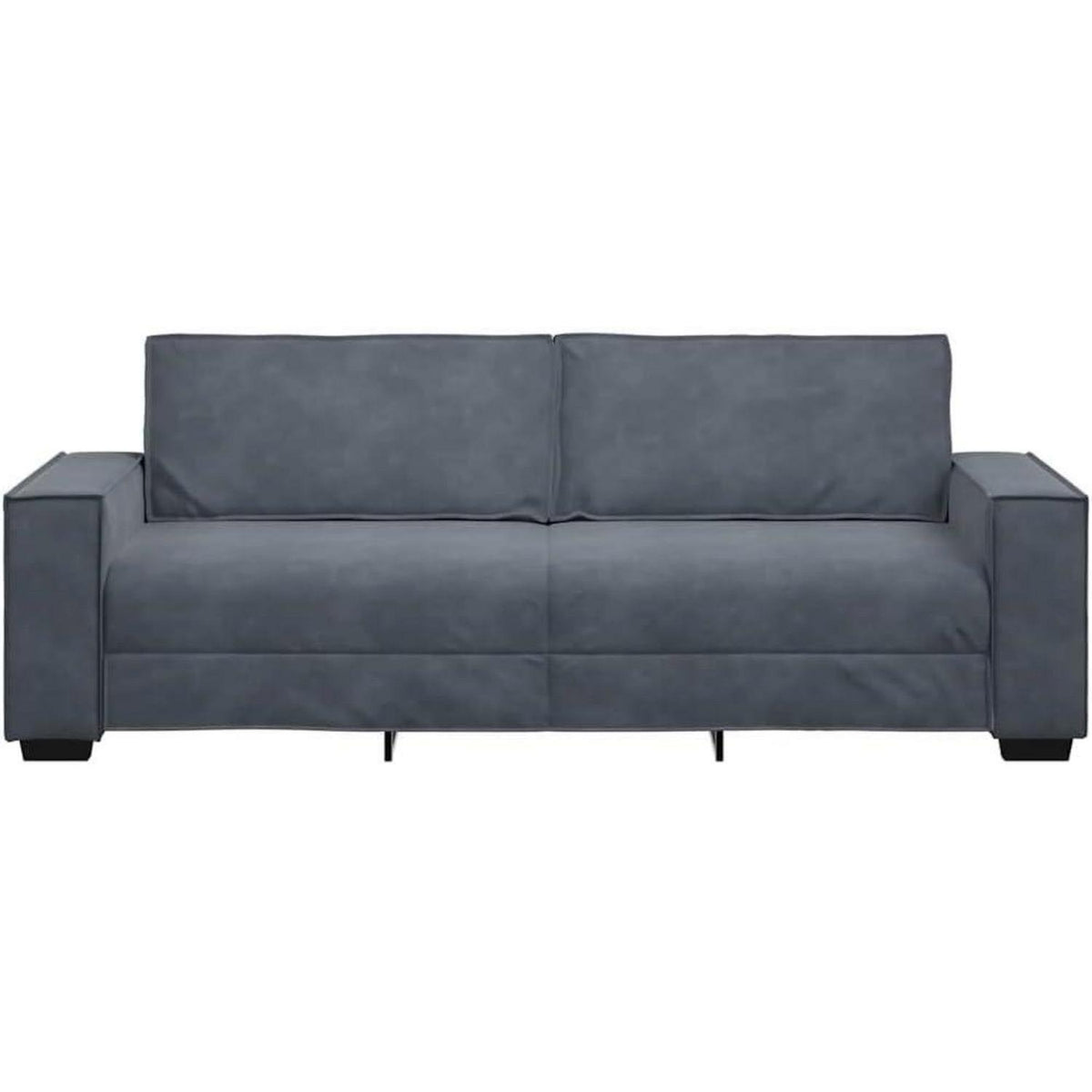 3-Sitzer Sofa Dunkelgrau Samt 180cm – Komfortable Polstercouch