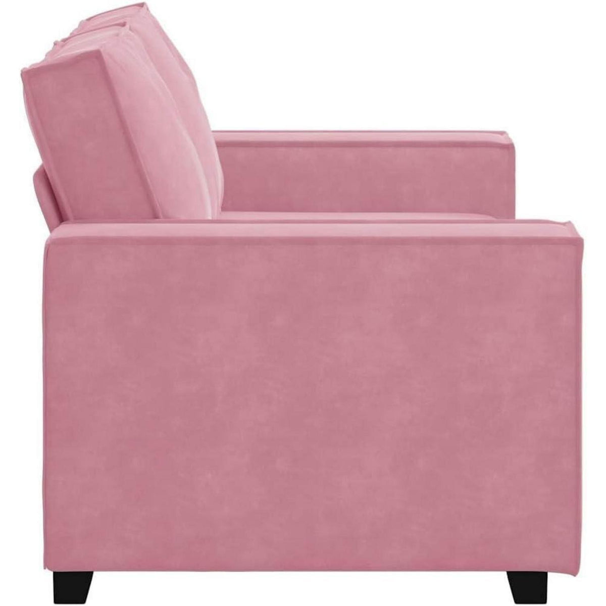 Rosa Samt 2-Sitzer Sofa – Komfortable Polstercouch 120cm