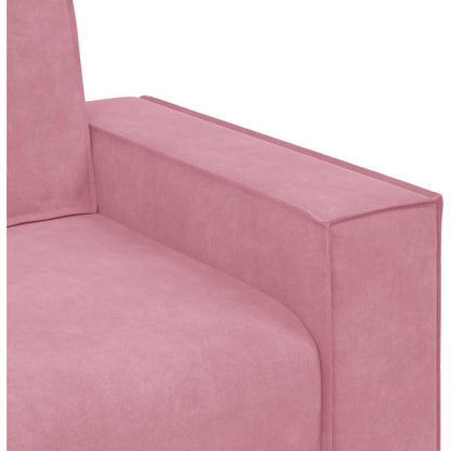 Rosa Samt 2-Sitzer Sofa – Komfortable Polstercouch 120cm