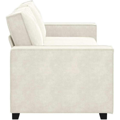 3-Sitzer Samtsofa Creme – Komfortable Polstercouch 180cm