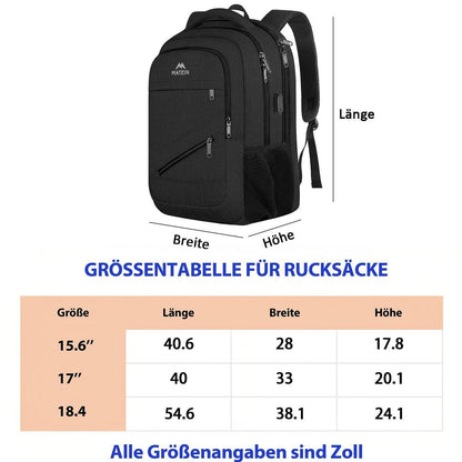 Laptop Rucksack Herren 17 Zoll – Wasserdicht & TSA-geprüft