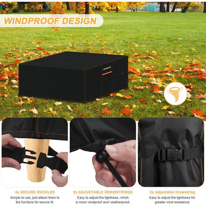 Wasserdichte Gartenmöbel Abdeckung 250x210x90cm – Winterfest & UV-Schutz