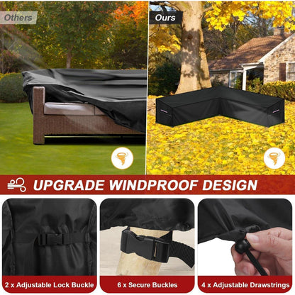 Loungemöbel Abdeckung L-Form Wasserdicht Gartenmöbel Schutzhülle