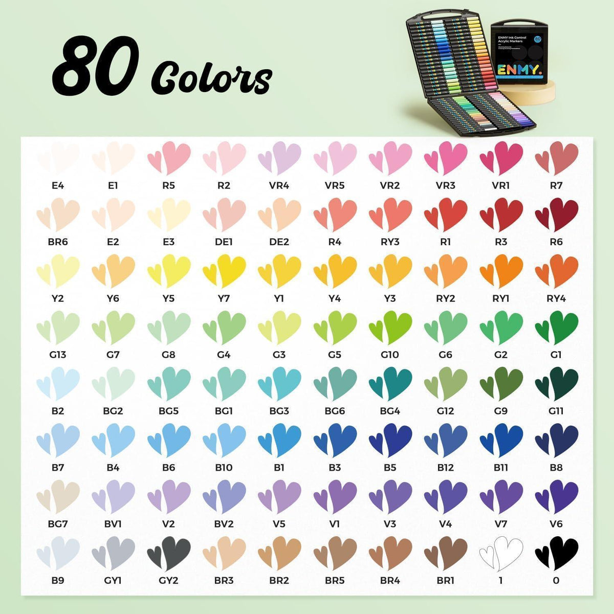 Acrylfarbstifte Set 80 Farben – Flüssig, Vielseitig & Langlebig