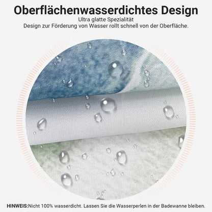 Duschvorhang 120x200 cm Blatt, Wasserabweisend, Waschbar