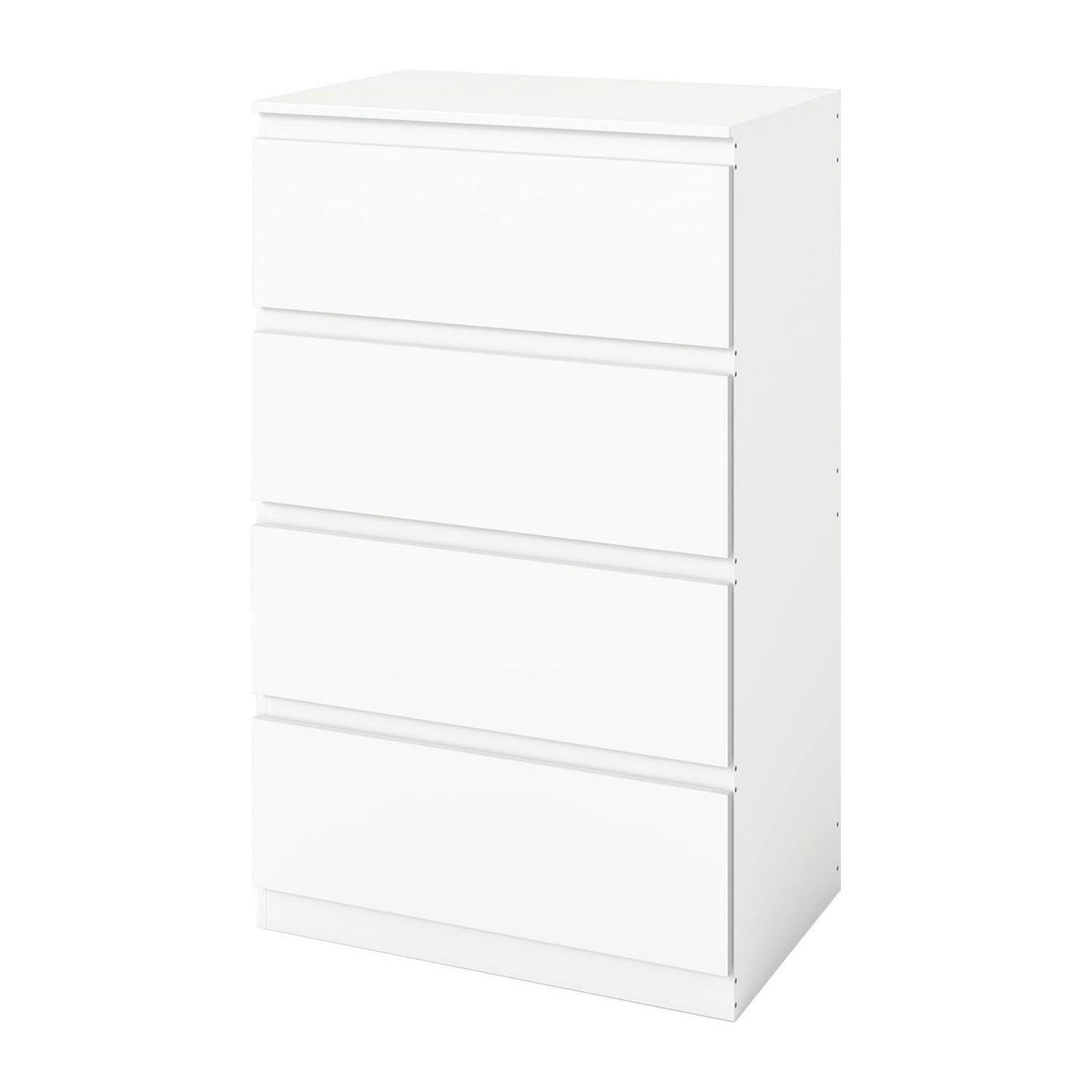 Weißer Kommodenschrank 60cm mit 4 Schubladen