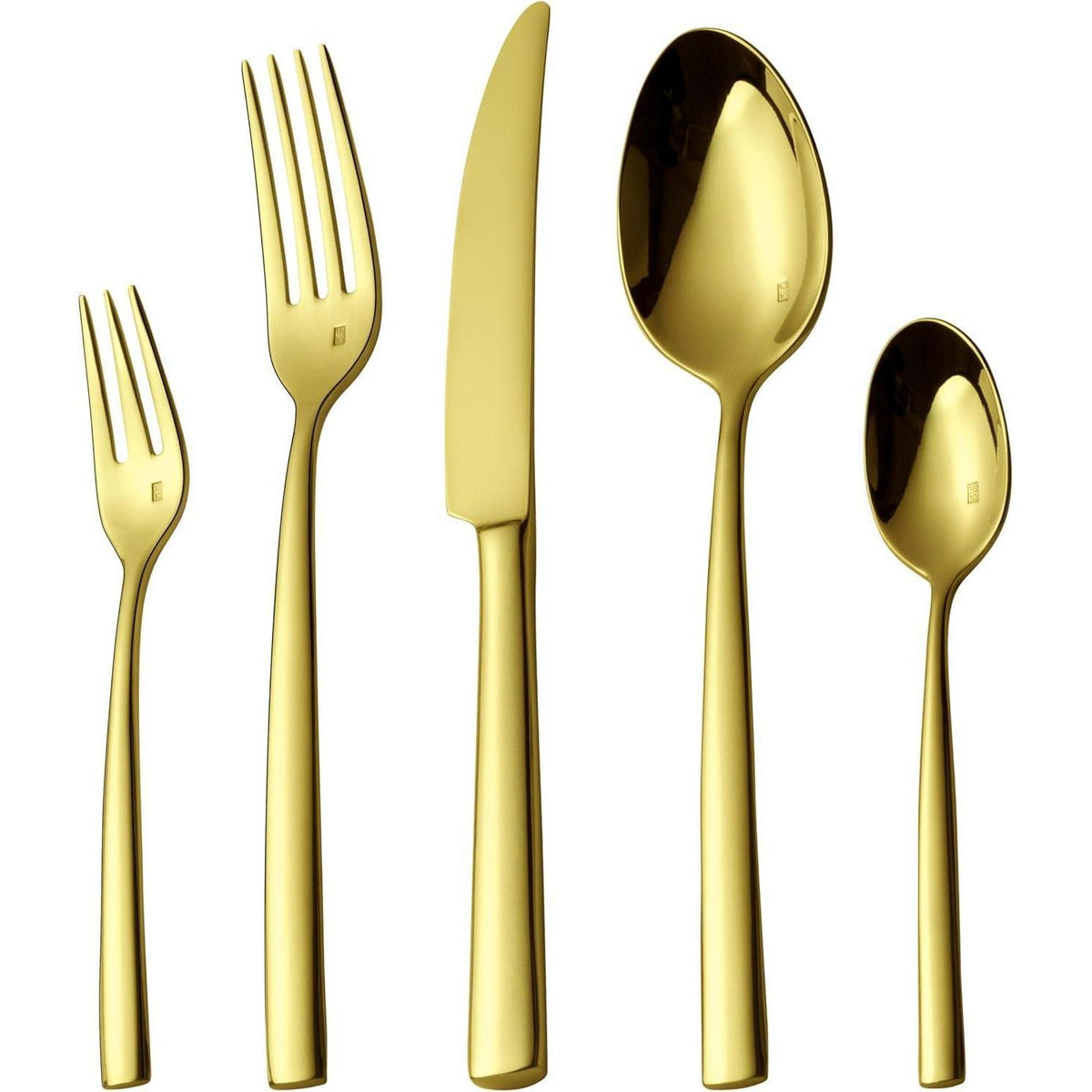 Besteckset 60 Teile für 12 Personen Champagner Gold Edelstahl Poliert