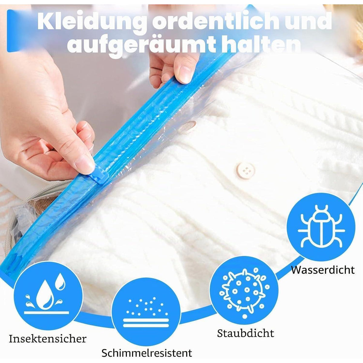 12 Vakuumbeutel 35x50cm – Reise & Kleideraufbewahrung