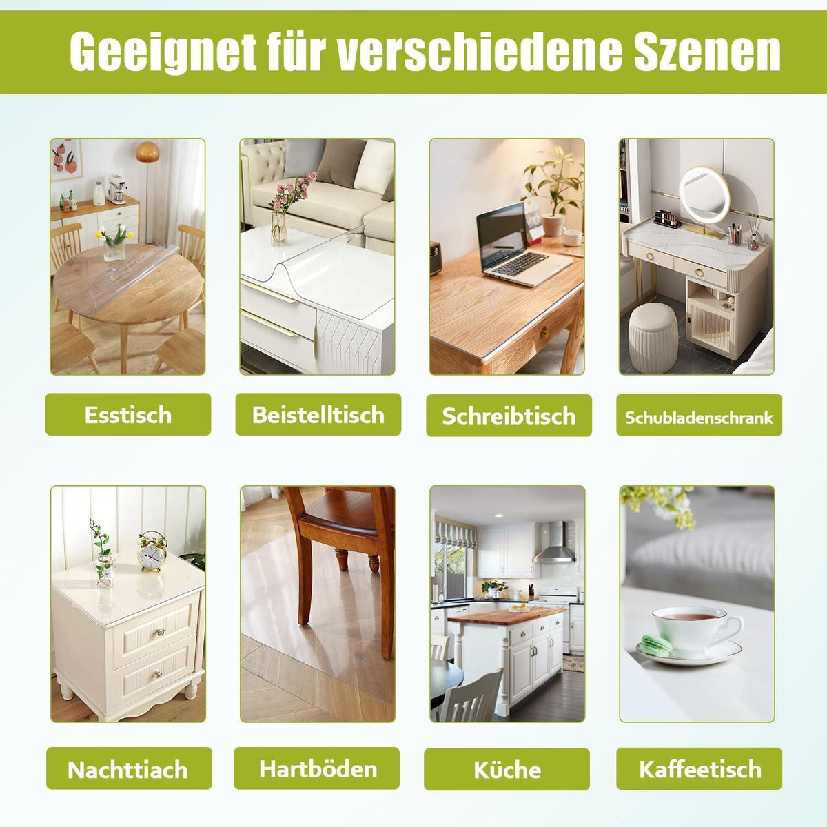 Runde Tischfolie 100cm – Transparent, Wasserdicht & Kratzfest