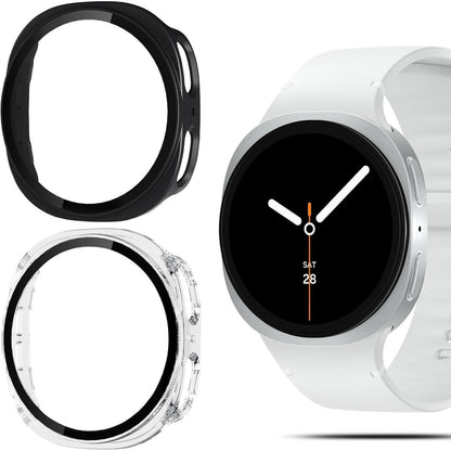Schutzhülle für Samsung Galaxy Watch 8 40mm, Schwarz + Transparent
