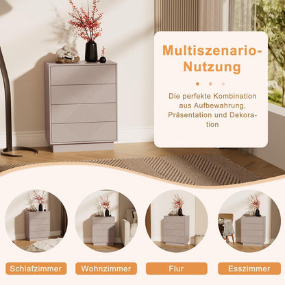 Moka Kommode mit 4 Schubladen – Modernes Design für Schlaf- & Wohnzimmer
