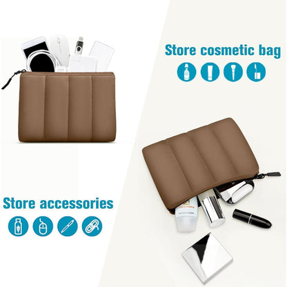 Gepolsterte Laptoptasche 13,3 Zoll mit Zubehörtasche, Braun