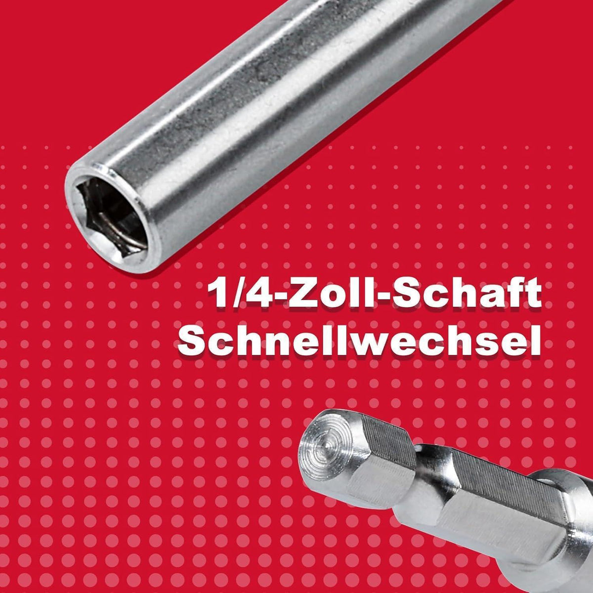5x Magnetischer Bithalter 60mm Edelstahl Schnellwechsel mit 3x PZ2 Bits